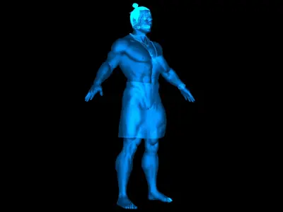 Native Polynesian Male  3D model