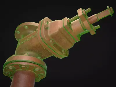 Water Hydrant Low-poly 3D model