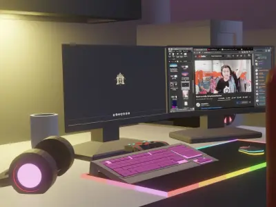 Small Room for Gamer Free 3D print model