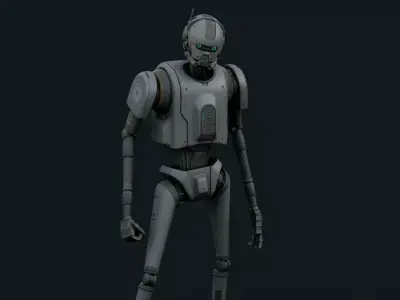IMPERIAL DROID-05 Rigged for Unreal Engine - Unity - MIXAMO 3D model