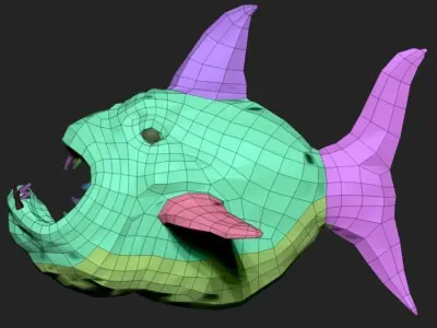 Big Fish Low-poly 3D model