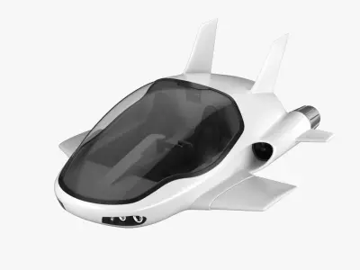 Hover car concept 3D model