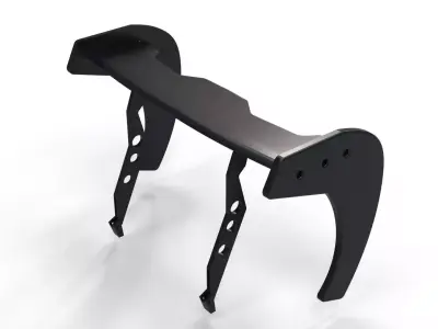 spoiler rear auto garage tuning 3D model