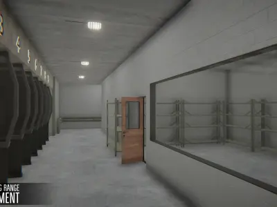 Shooting Range - basement 2 user reviews Low-poly 3D model