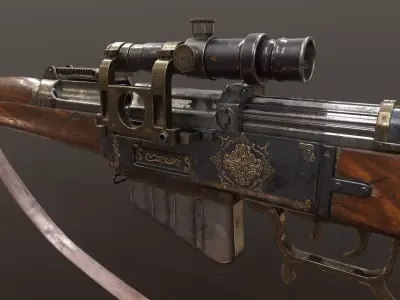 Gewehr Kennzeichen 06 Low-poly 3D model