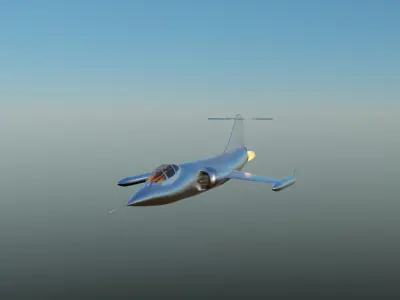 F-104 Starfighter Low-poly 3D model