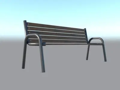Bench park 3D model order
