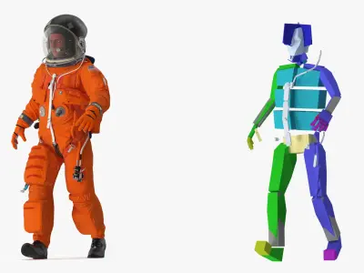 Space Shuttle Advanced Crew Escape Astronaut Rigged 3D model