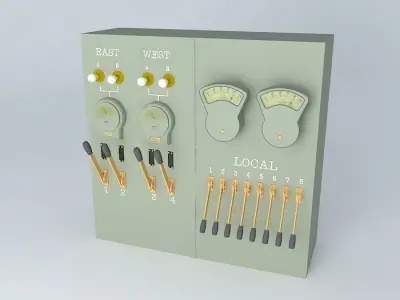 OId Electric Switch Panel Free 3D model