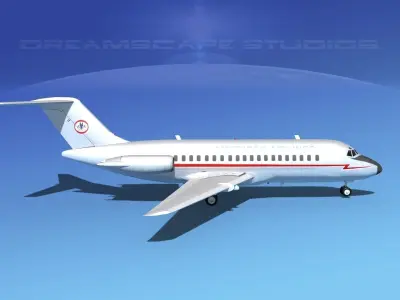 Douglas DC-9-15 American Airlines 3D model
