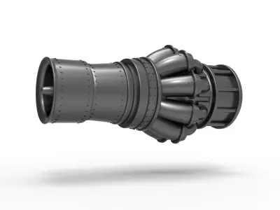 Jet engine key fob 3D print model