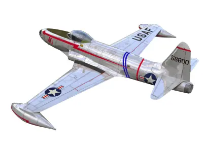 lockheed F-80 shooting star 3D model