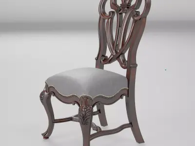 Dining  Side Chair 003 render ready vray  Free 3D model
