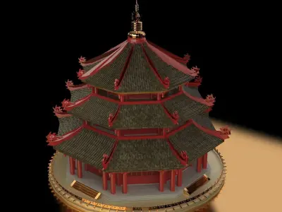 Chinese ancient tower 3D model