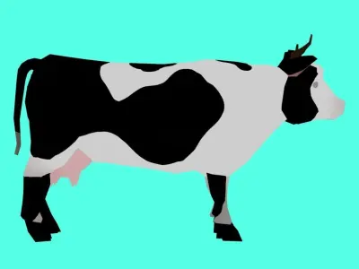 Cow Low Poly Low-poly 3D model