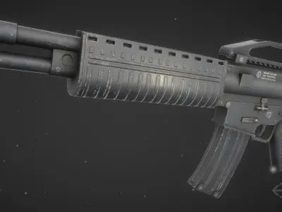 SS2 Assault Rifle Free low-poly 3D model