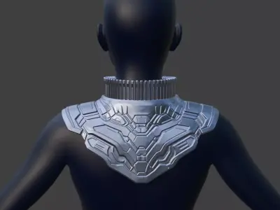 Quantum Ribbed Gorget 3D print model