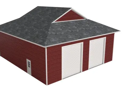 Garage-005 Low Poly 3D model