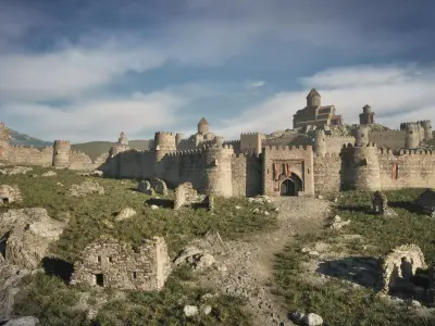 Modular Fortress and Church Kit - Unreal Engine Low-poly 3D model