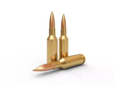 22 PPC Ammo Low-poly 3D model