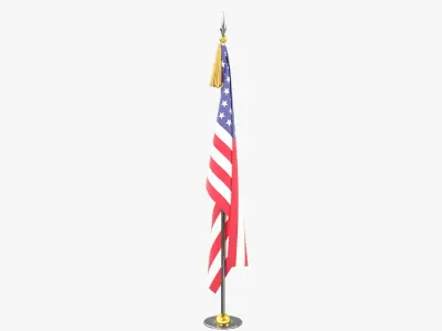 American Flag V2 3D model