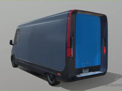 EDV 700 electric stepvan Low-poly 3D model
