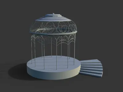 Hobbit Dome Low-poly 3D model