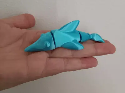 Flexi Dolphin fidget toy - print in place - articulated Free 3D print model