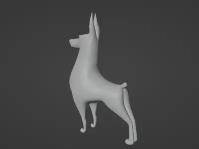 Dog Base Model Low-poly 3D model