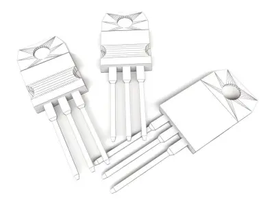 TO220 case Low-poly 3D model