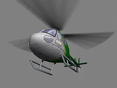 As-350 V3 Helicopter Low-poly 3D model