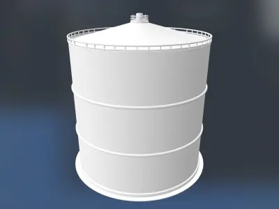 Industrial tank01 Low-poly 3D model Low-poly 3D model