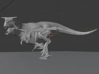 Carnotaurus tyrannosaurus rex Low-poly 3D model