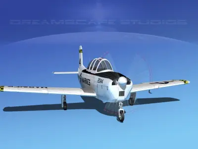 Beechcraft T-34 Mentor V17 USMC 3D model