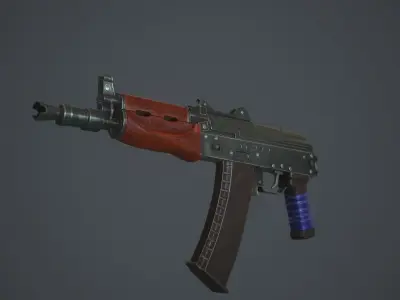 AKS-74u rifle Free low-poly 3D model