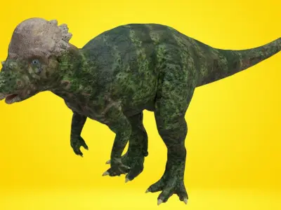 pachycephalosaurus Dinosaur Low-poly 3D model