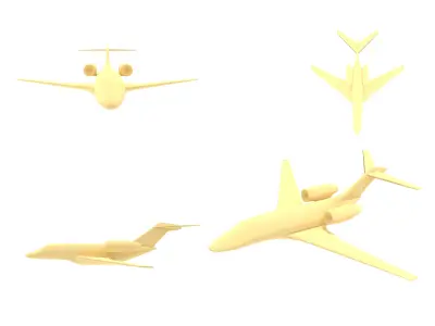 business jet 3D print model