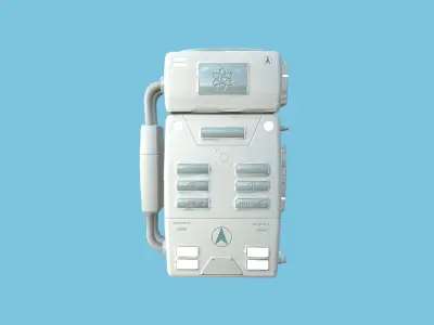 Astronaut Backpack 03 - Full White - Character Design Fashion Low-poly 3D model