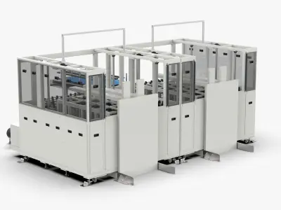 Automatic Panel Cassette Lifting and Transfer Machine 3D model