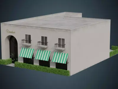 Building 10B Low-poly 3D model