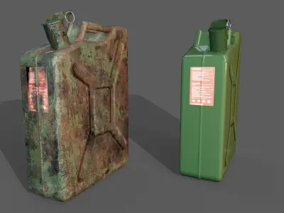 Fuel Canister - 2 Texture sets - Game Ready Low-poly 3D model