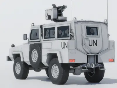 UN MRAP RG-31Nyala Low-poly 3D model