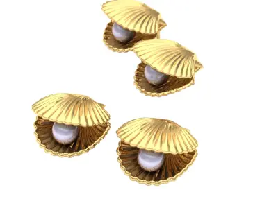 Shell earrings 3D model