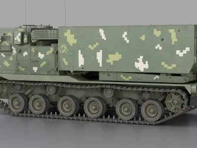 M270 MLRS Low-poly 3D model 3D model