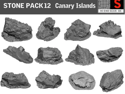 DESERT STONE PACK 3D model