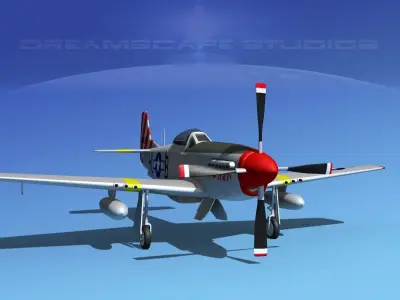 P-51D Mustang American Beauty 3D model