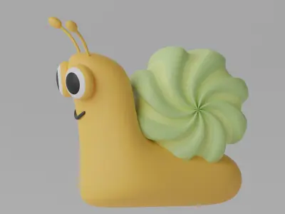 Cartoon Snail 3D model