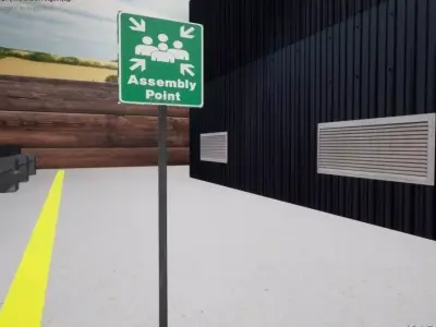 FACTORY ASSEMBLY POINT EMERGENCY Free 3D model