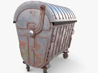 Dumpster v1 weathered Low-poly 3D model