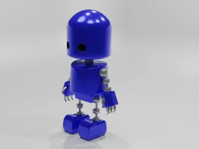 The robot made of Metal 3D model